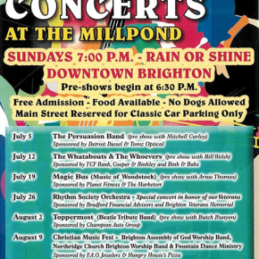 Kiwanis Announces the lineup for the 2015 Concerts at the Mill&nbsp;Pond